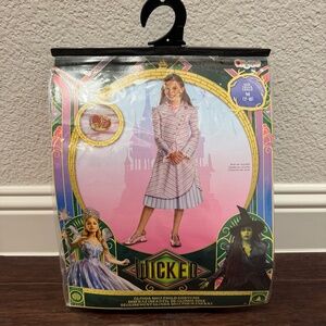 NEW Wicked The Musical Glinda Upland Shiz Classic Girls Costume Dress Sz M (7-8)